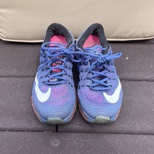 Purple- blue and pink Nike Air Max sneakers